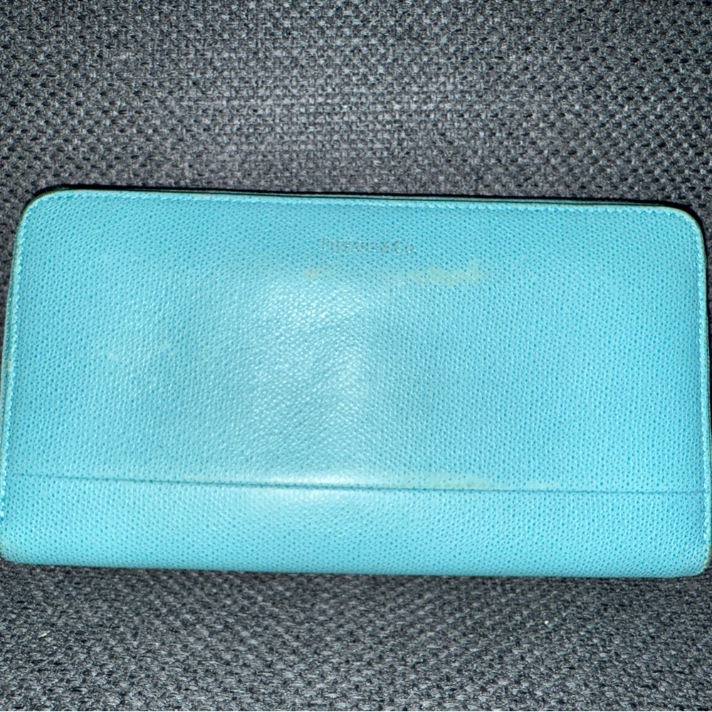 Tiffany & Co. Blue Leather Long Zippy Wallet